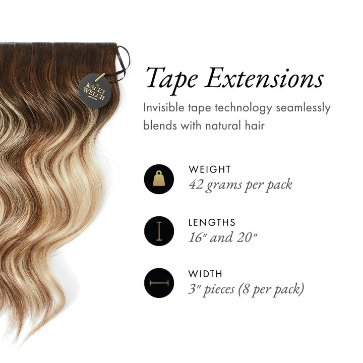 Parisian Sunset - Invisible Tape Extensions - High Contrast Blonde