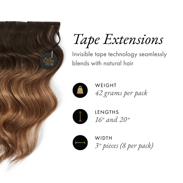 Roman Holiday - Invisible Tape Extensions- Rich Brunette